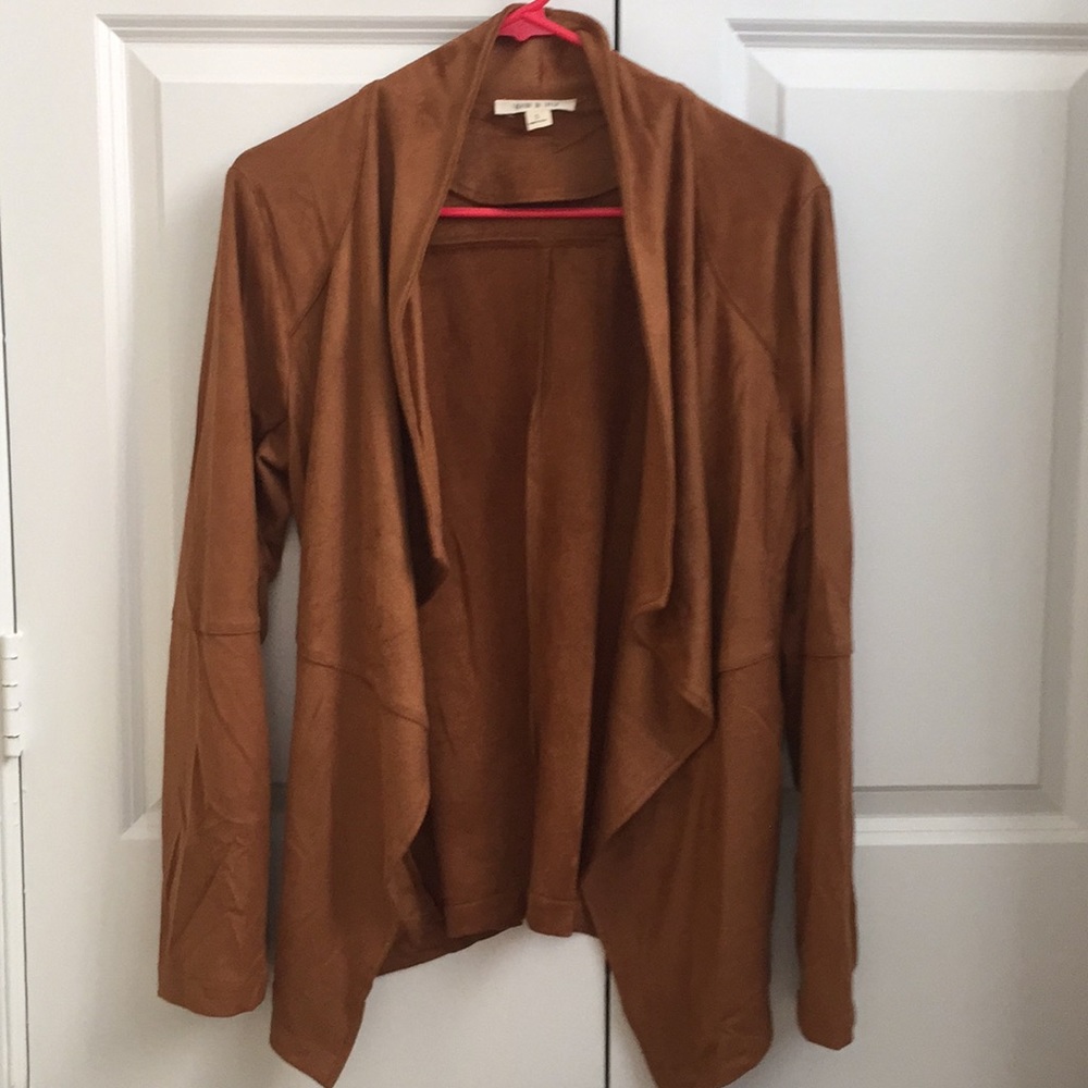 New Camel Suede Cardigan